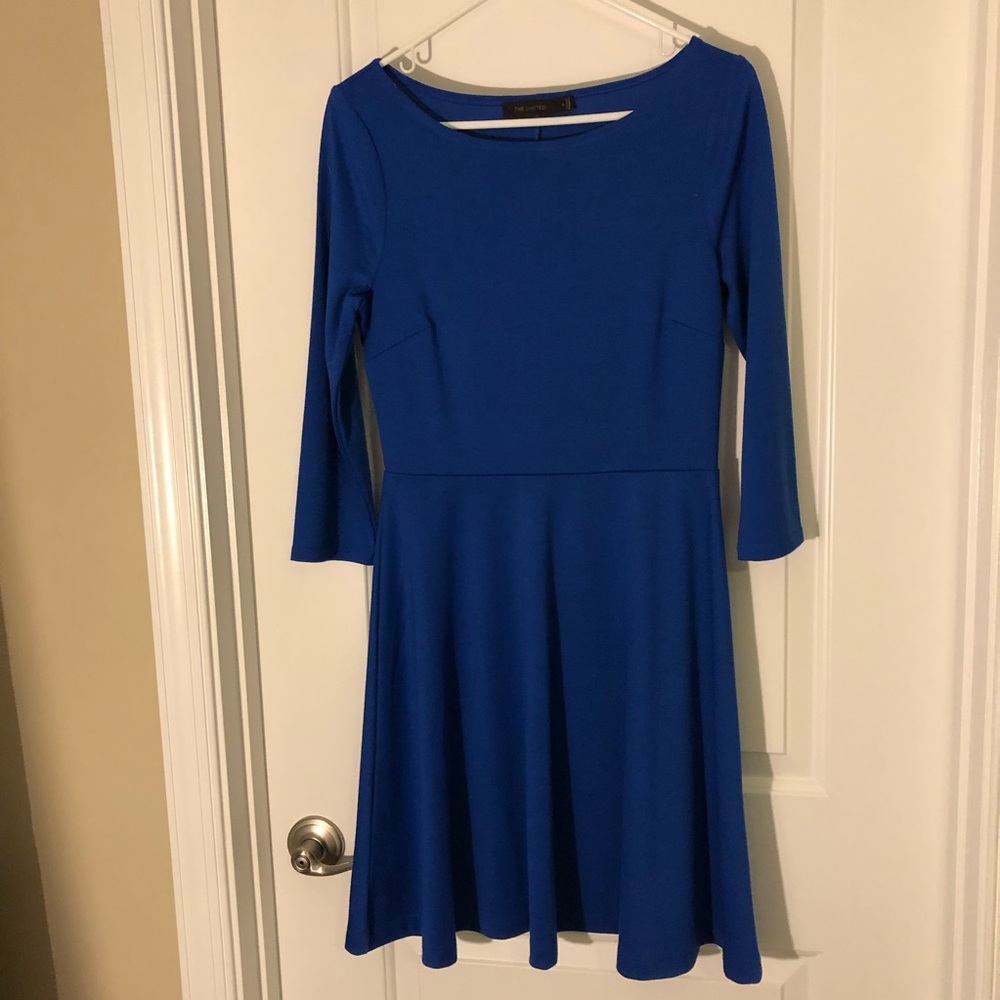 Bright Blue fit & flare dress